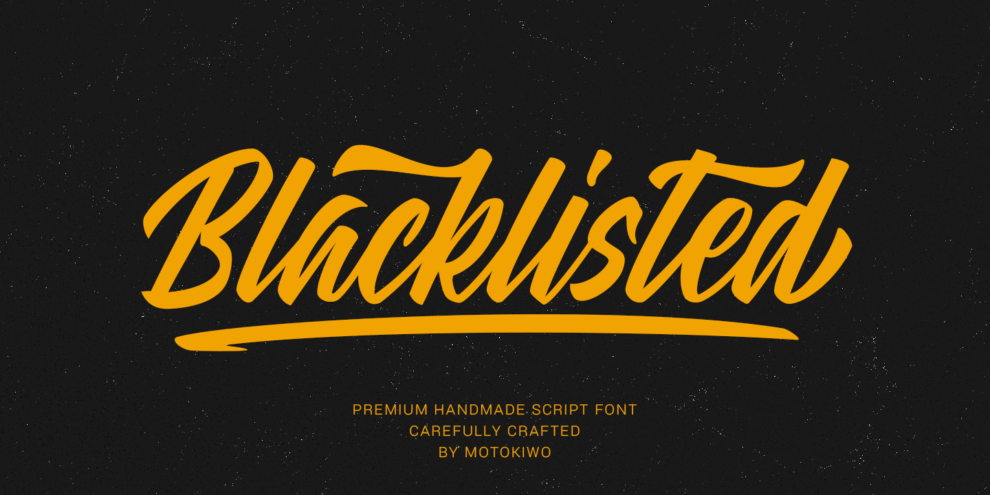 Blacklisted Font preview